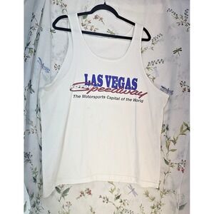 Vintage Las‎ Vegas Motor Speedway Tank Top Sleeveless Shirt Men's Thrashed Large